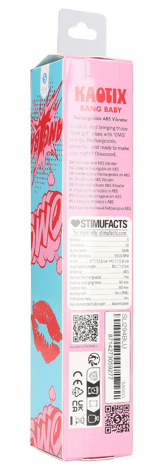 Stimulateur clito Kaotix Bang baby 16 x 2.7cm