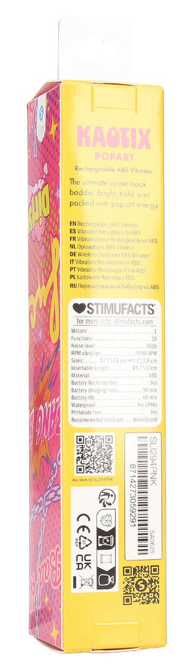 Stimulateur clito Kaotix Popart 16 x 2.7cm