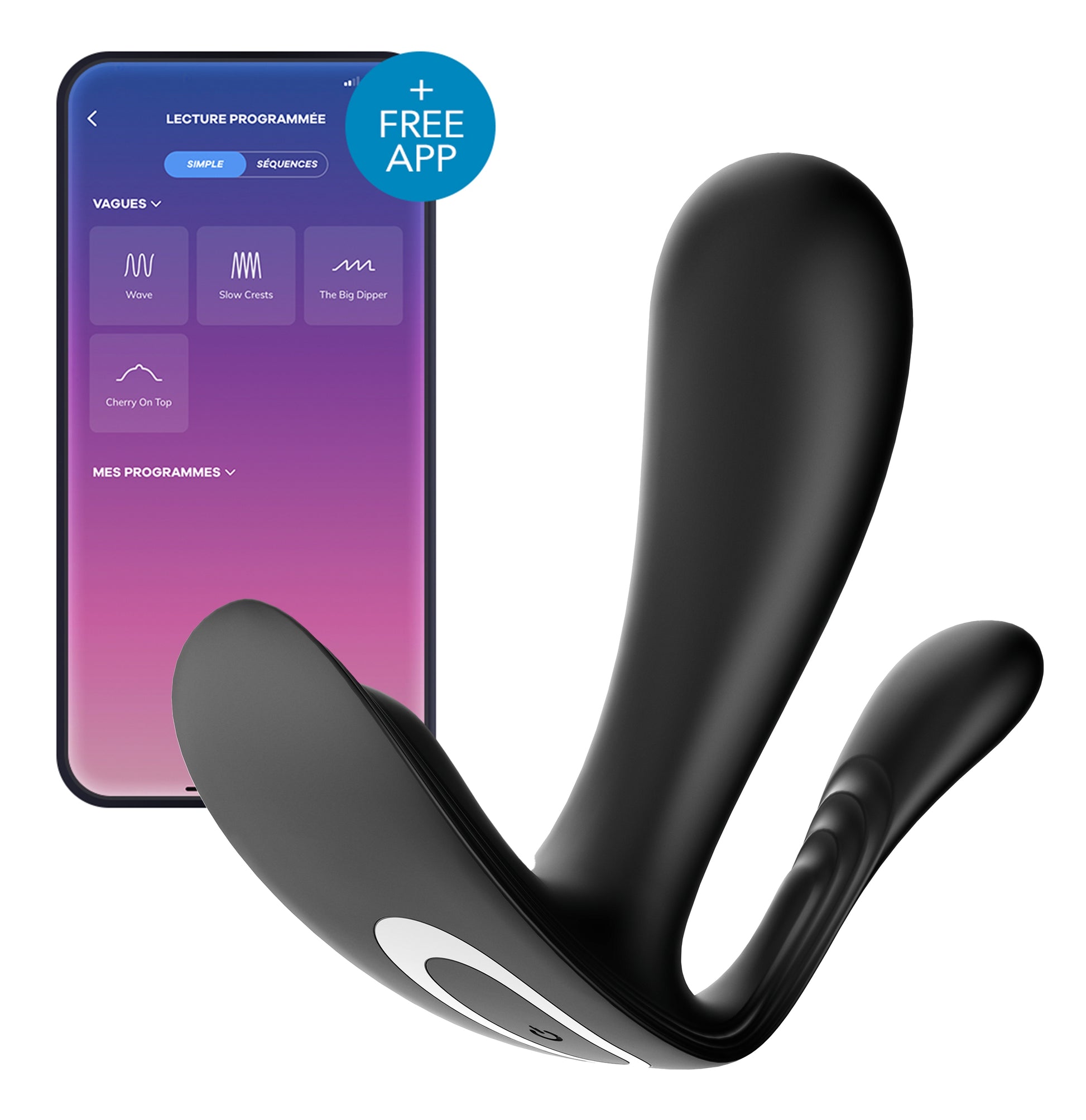 Stimulateur connecté Top Secret Satisfyer 9 x 3cm Noir