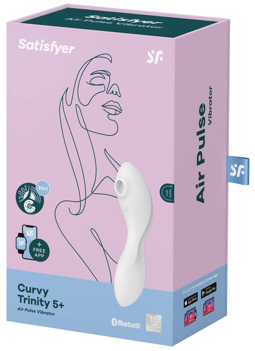 Stimulateur de clitoris connecté Curvy trinity 5 Satisfyer Blanc