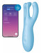 Stimulateur de clitoris connecté Threesome 4 14cm Tiurquoise