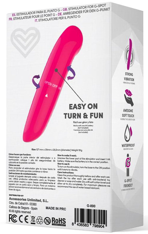Stimulateur de clitoris Denzel 13 x 2.8cm Rose