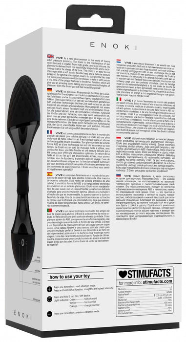 Stimulateur de clitoris Enoki Vive 12.5cm Noir