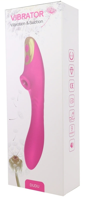 Stimulateur de clitoris et point G DUDU 20cm Rose