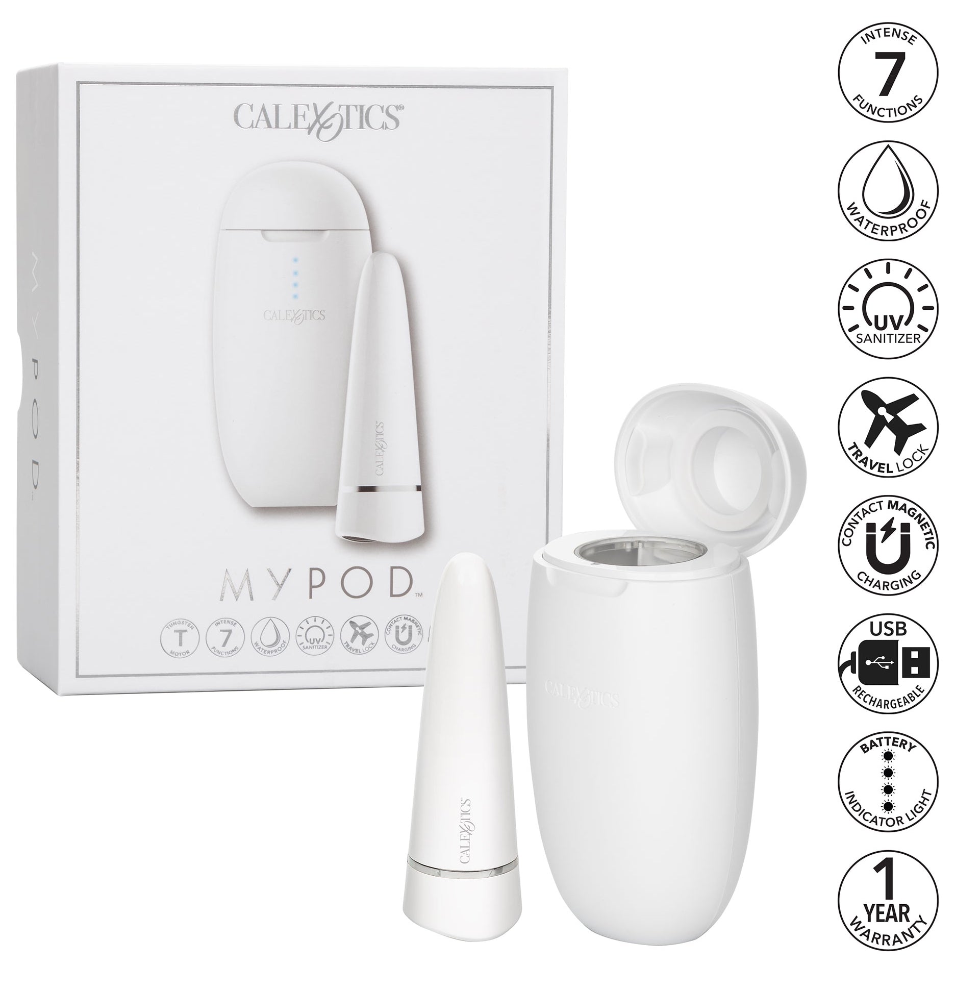 Stimulateur de clitoris My Pod 7.5 x 2.5 cm Blanc