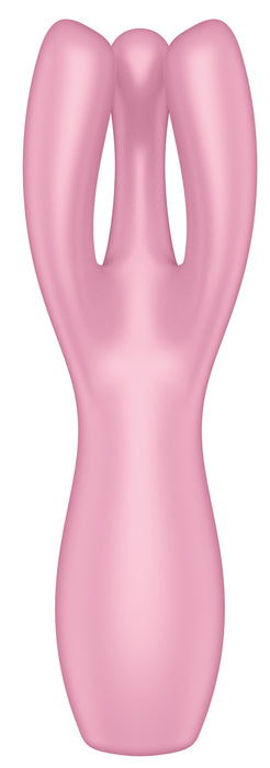 Stimulateur de clitoris Threesome 3 Satisfyer 14cm Rose