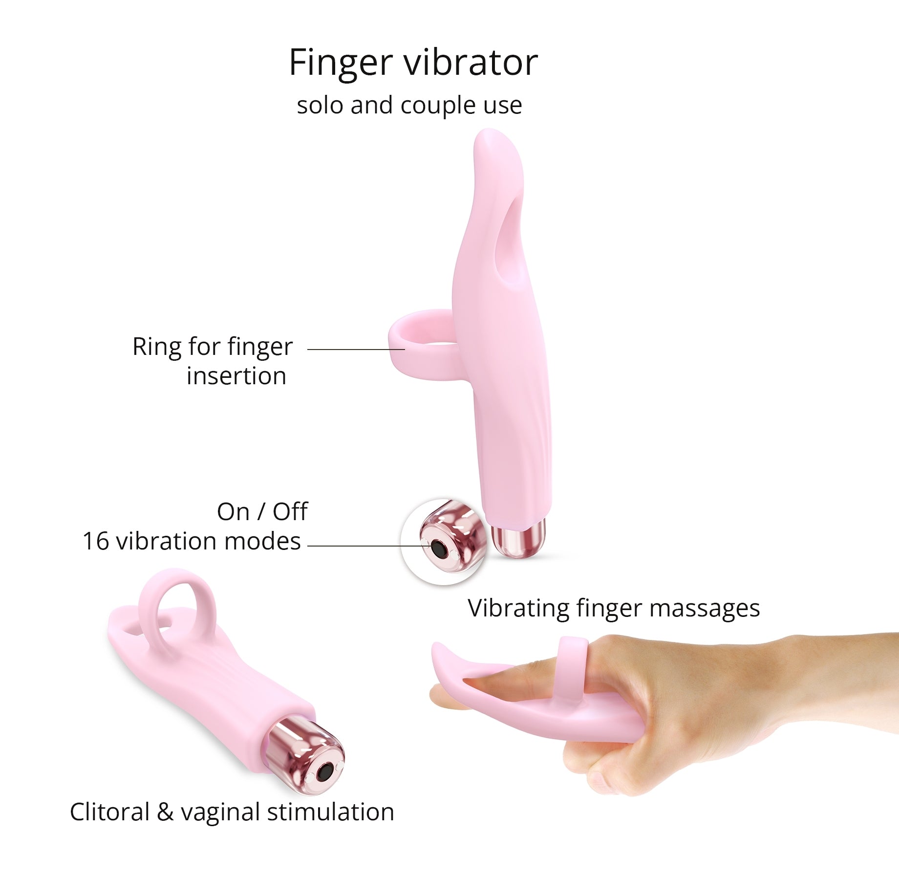 Stimulateur de clitoris Tickle Me Love to Love Rose