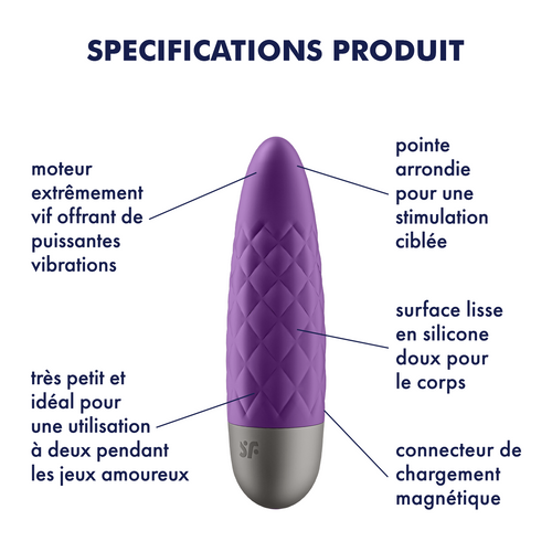 Stimulateur de clitoris Ultra Power Bullet 5 Satisfyer Violet