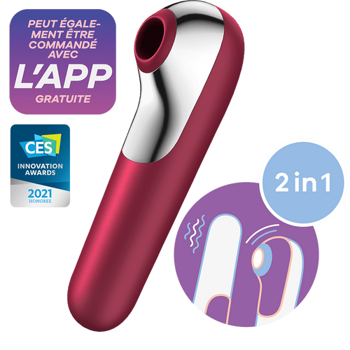 Stimulateur de clitoris Vibromasseur Dual Love Rouge