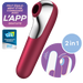 Stimulateur de clitoris Vibromasseur Dual Love Rouge