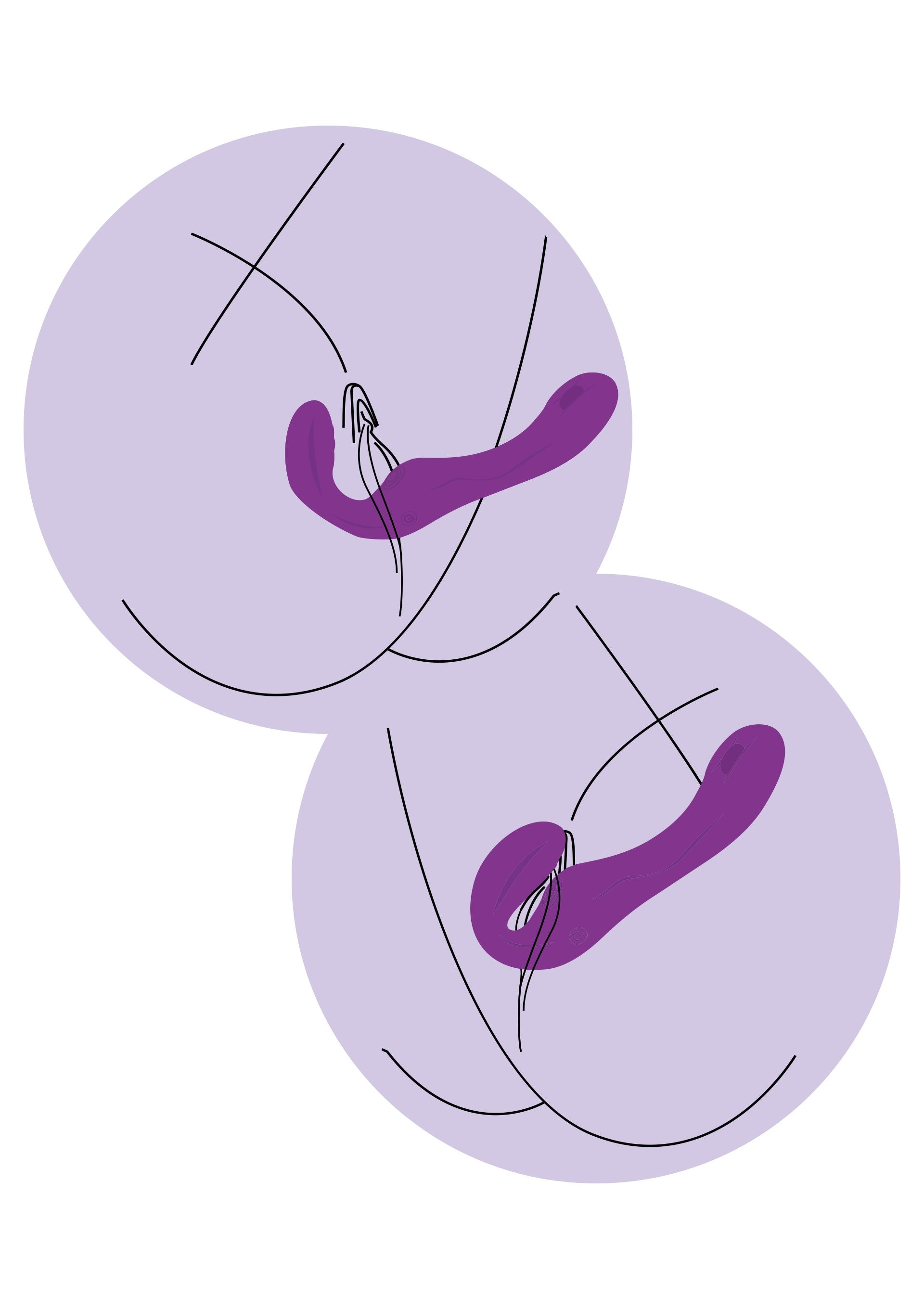 Stimulateur de point G Strapless Strap-On 13 x 3.5cm Violet