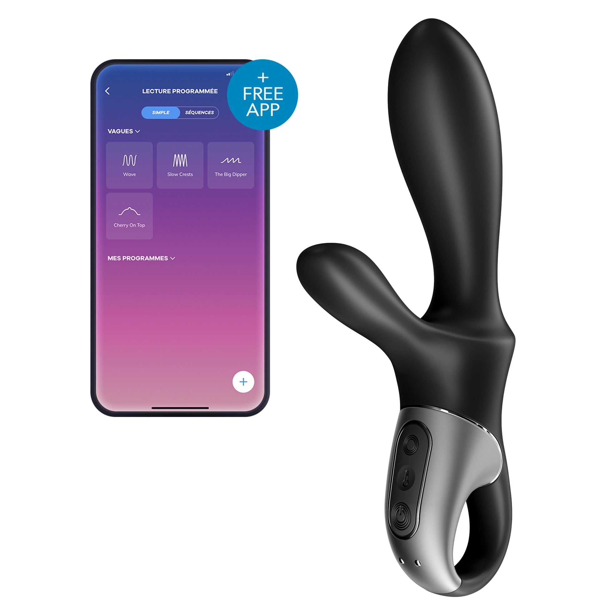 Stimulateur de prostate connecté Heat Climax Satisfyer 11 x 3.5cm