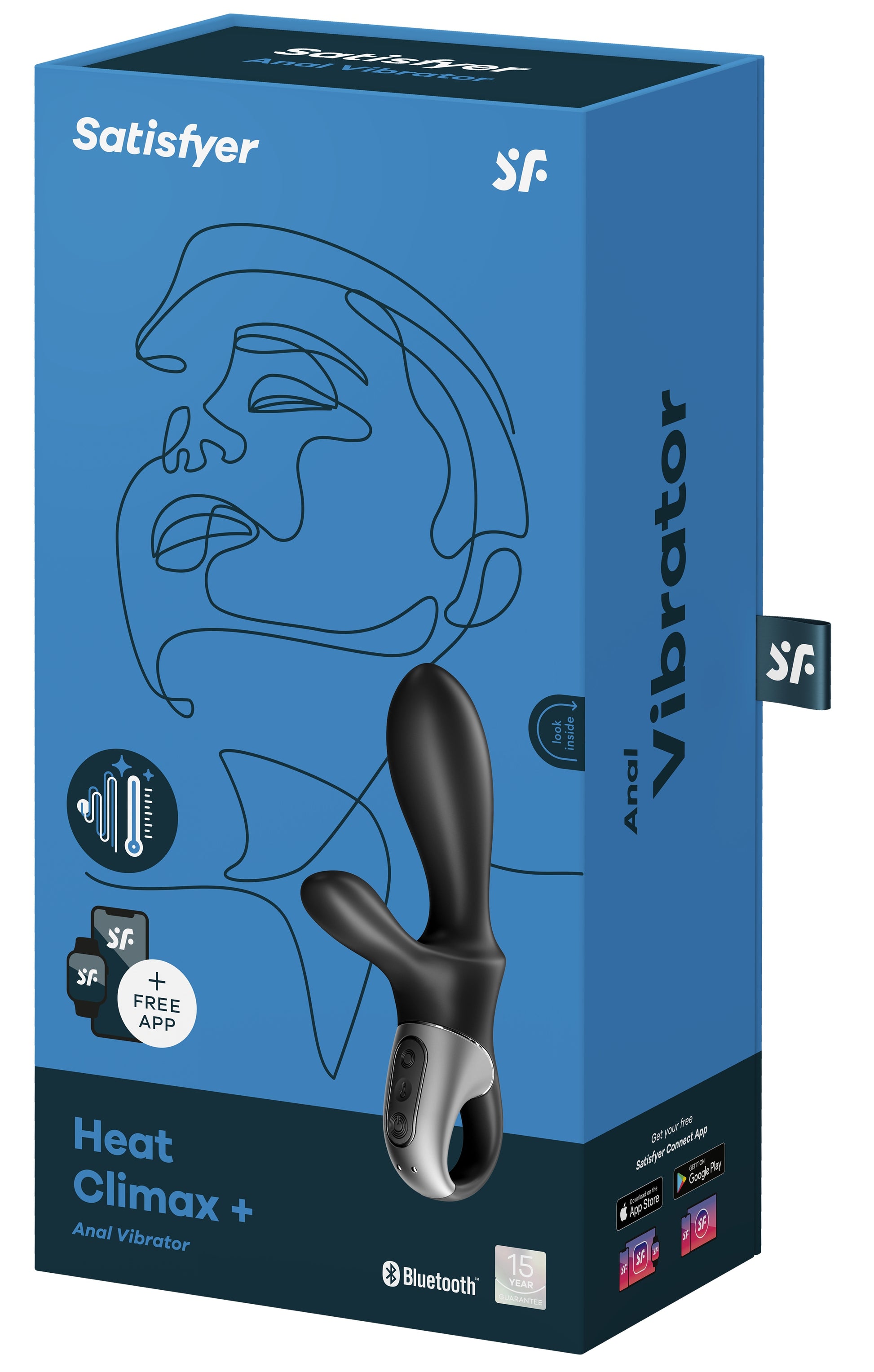 Stimulateur de prostate connecté Heat Climax Satisfyer 11 x 3.5cm
