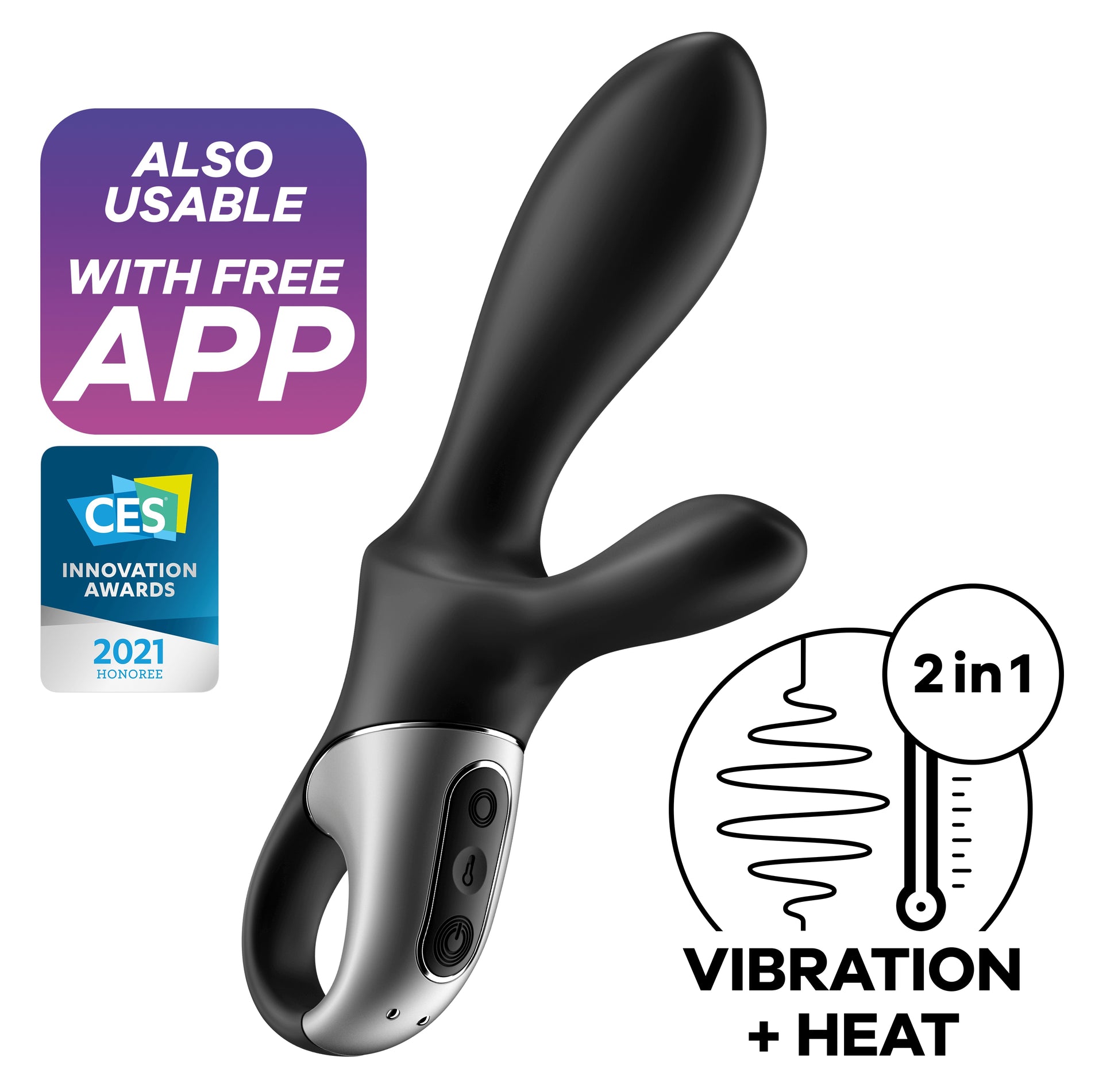 Stimulateur de prostate connecté Heat Climax Satisfyer 11 x 3.5cm