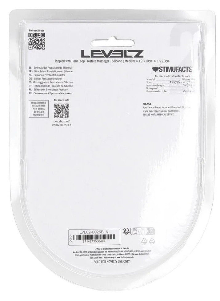 Stimulateur de prostate Rippled M 9 x 2.5cm