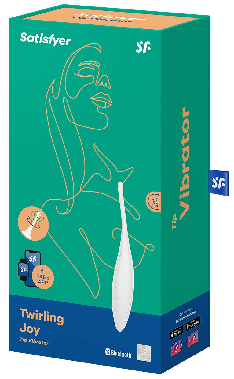 Stimulateur Twirling Joy Satisfyer 17cm Blanc