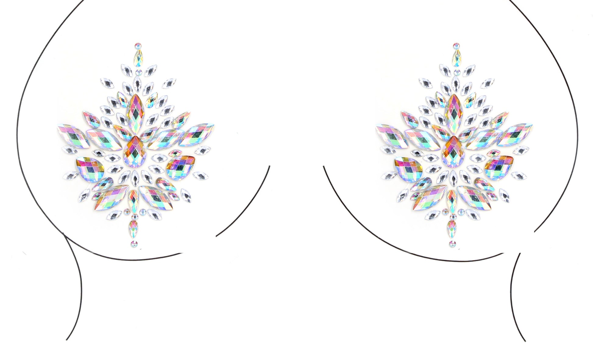 Strass autocollants tétons Dazzling Nipple Bling