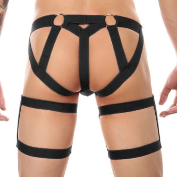 String avec bandes élastiques Clelio Noir