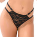 String avec chaines dorées Glam Noir