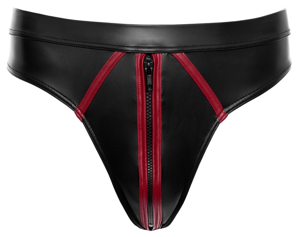 String avec zip Menecio Noir-Rouge