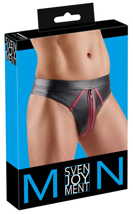 String avec zip Menecio Noir-Rouge