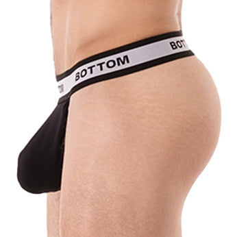String Cache-sexe Bottom Noir
