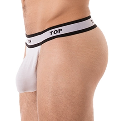 String Cache-sexe Top Blanc