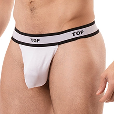 String Cache-sexe Top Blanc