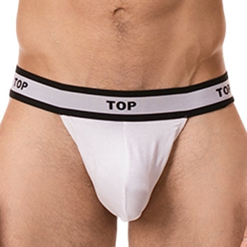 String Cache-sexe Top Blanc