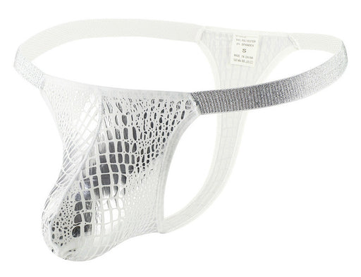 String Croco Blanc-Argenté