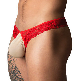 String dentelle Ring & Short Rouge