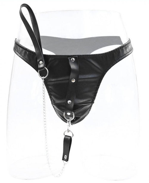 String en simili avec laisse