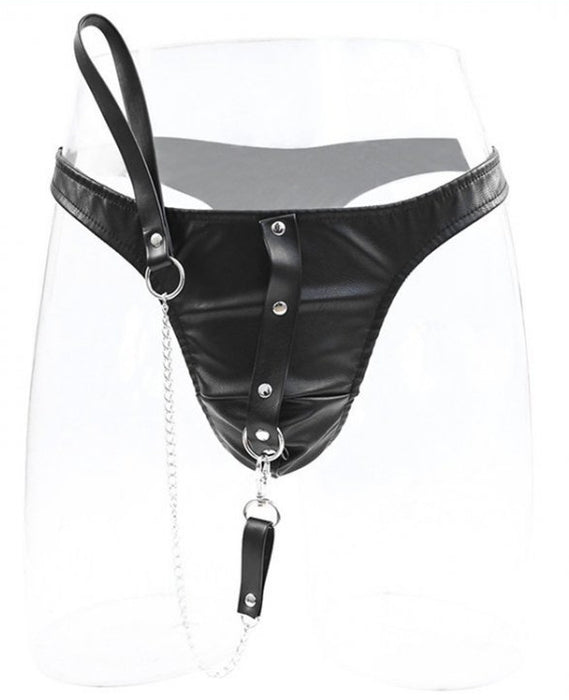 String en simili avec laisse