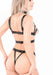 String ouvert Harness Couture Noir