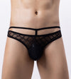 String Transparent Hollowout Noir