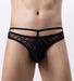 String Transparent Hollowout Noir
