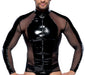 T-shirt sexy Vinyl Up Noir