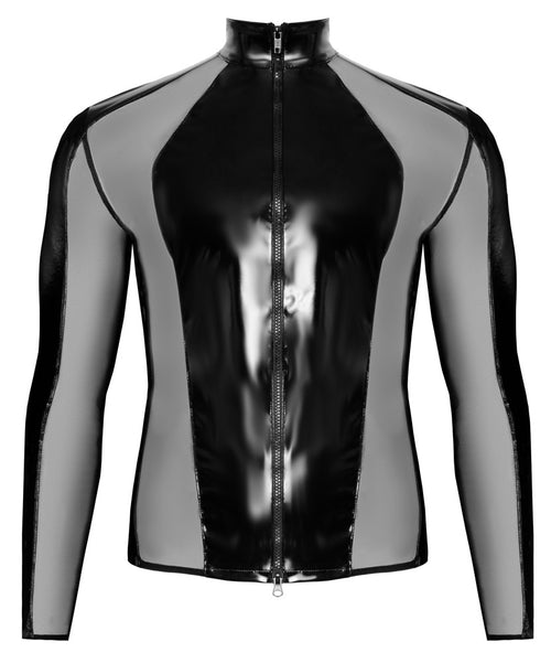 T-shirt sexy Vinyl Up Noir