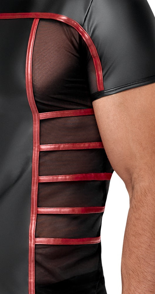 T-shirt TOP ORMETO Noir-Rouge