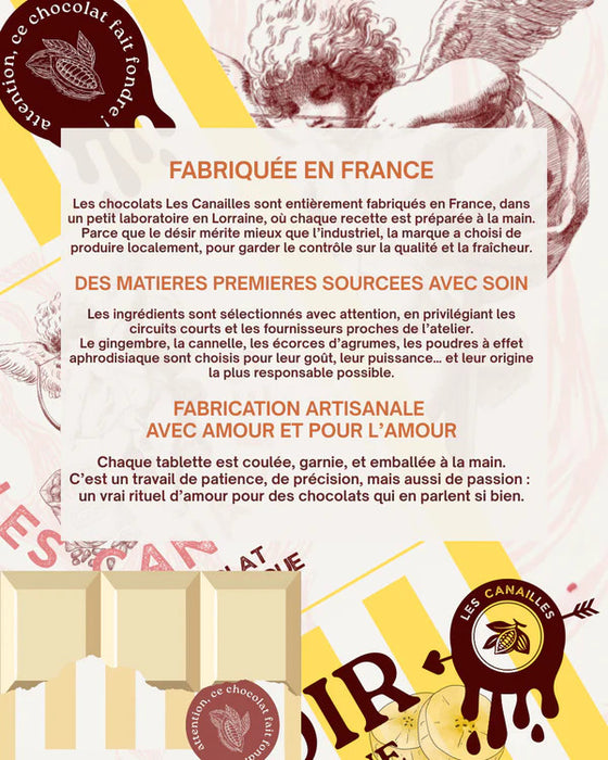 Tablette de Chocolat Aphrodisiaque Au lait (Olé) Éclats de Caramel 100g