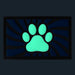 Tag Paw avec scratch Bleu