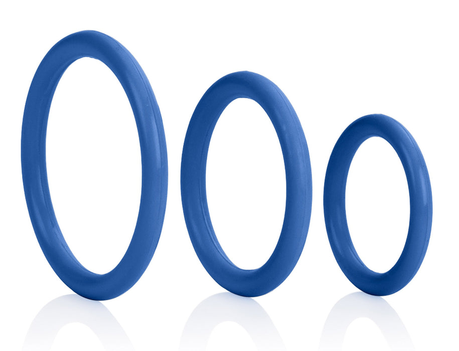 Tri-Rings Cockring Bleu