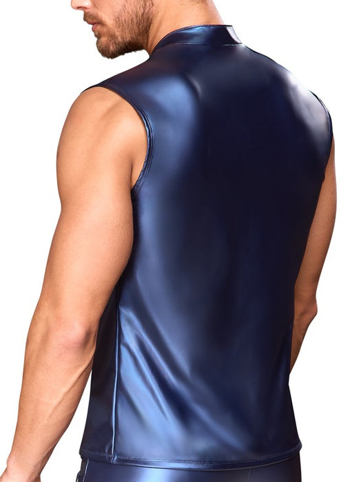 Veste avec zip Top Eclino Bleu métallisé