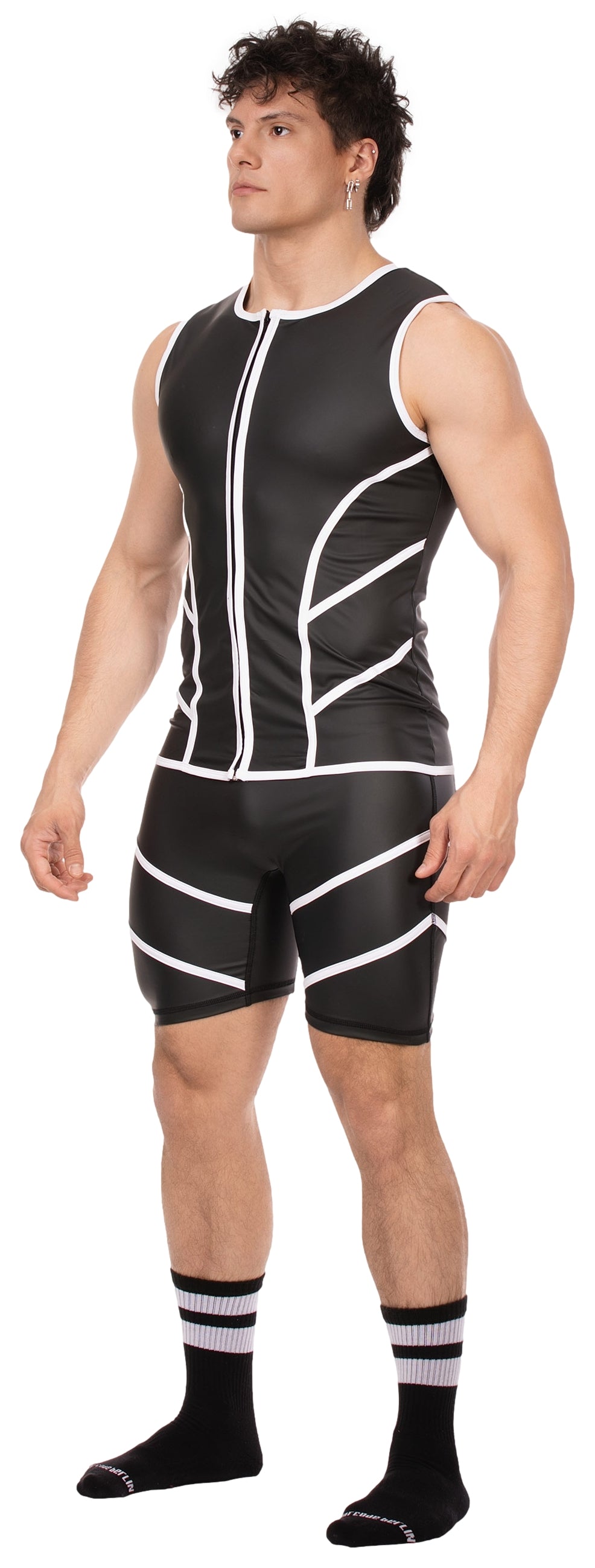 Veste sans manche Robin Noir-Blanc