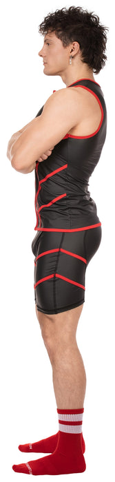Veste sans manche Robin Noir-Rouge