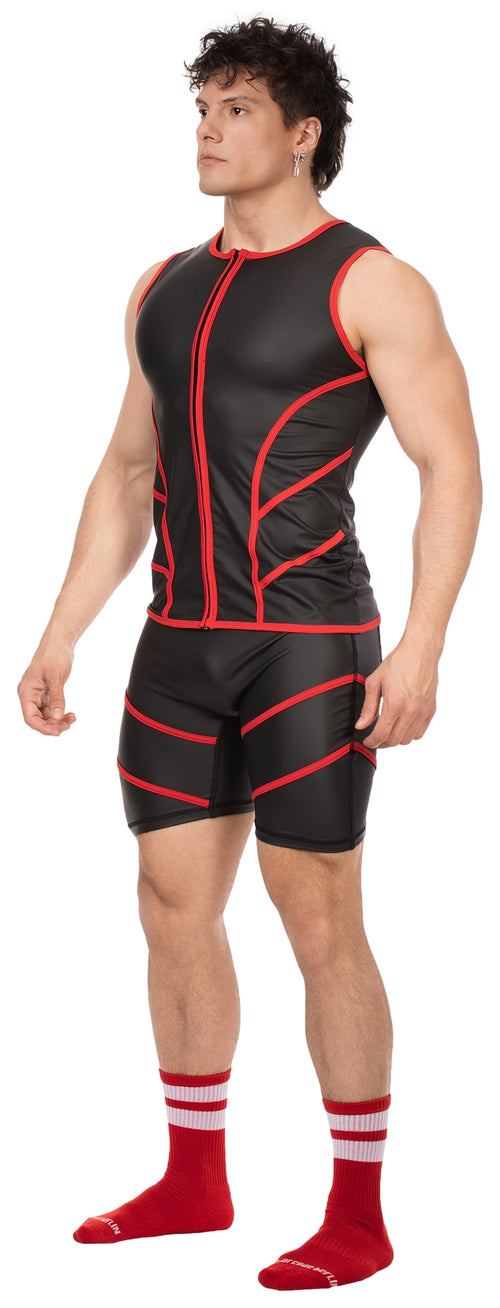 Veste sans manche Robin Noir-Rouge