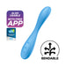 Vibro connecté G-SPOT FLEX 4 Satisfyer 20cm Bleu
