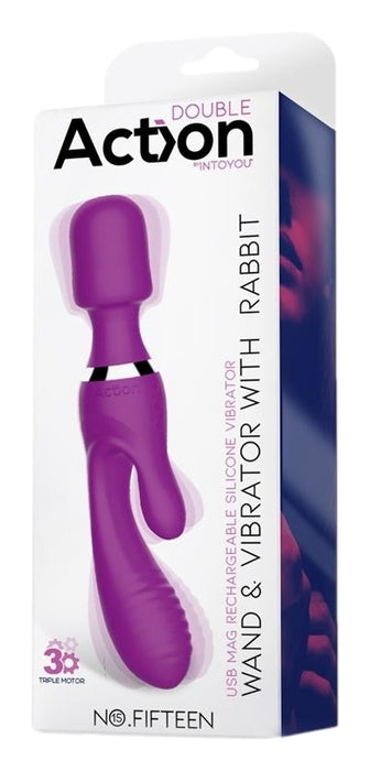 Vibro et Wand Fifteen Action Violet