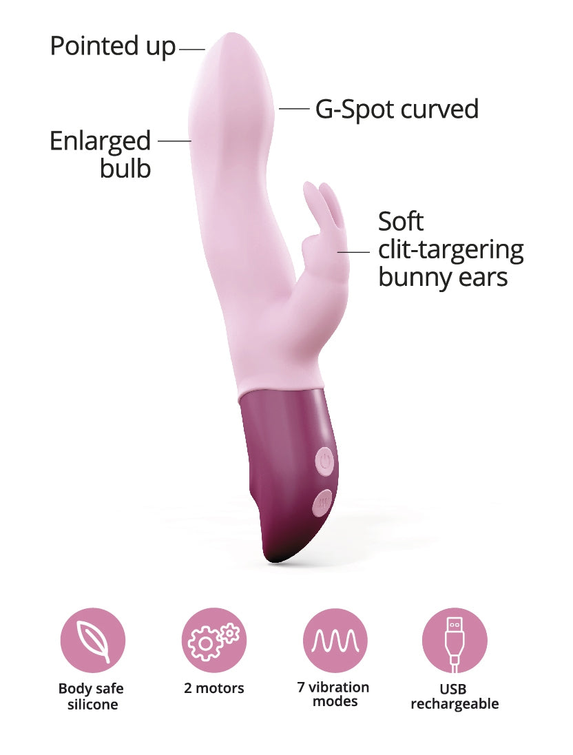 Vibro HELLO RABBIT 24 x 4cm Rose clair