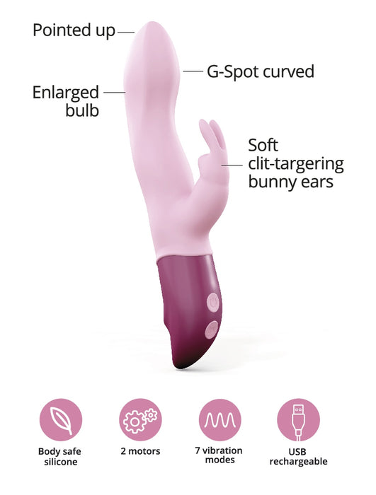 Vibro HELLO RABBIT 24 x 4cm Rose clair